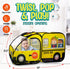 Kiddzery School Bus Pop Up Kids Play Tent, Indoor & Outdoor Playhouse with Sound Play Button for Toddlers