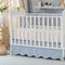 Brandream Scallop Edge Cotton Crib Skirt, Baby Boy Girl Gender Neutral Crib