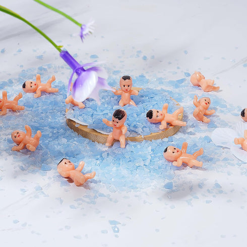 Mini Plastic Babies Party Decorations, 40 PCS Baby Party Supplies for Shower Ice Cube Game Decor