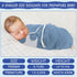 VitalCozy 2 Pcs Preemie Swaddle Preemie Swaddle Wrap Adjustable Blanket Cotton Blanket for Boys Girls Sleep(Blue