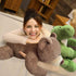 3.5lbs 24" Fiosnow Weighted Stuffed Animals for Adults Brown Bear Weighted Plush Animals for Kids Throw Pillow Hugging