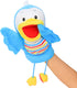 Hopearl Plush Bird Hand Puppet, Interactive Toy for Storytelling and Teaching, Movable Mouth, Blue, 16''