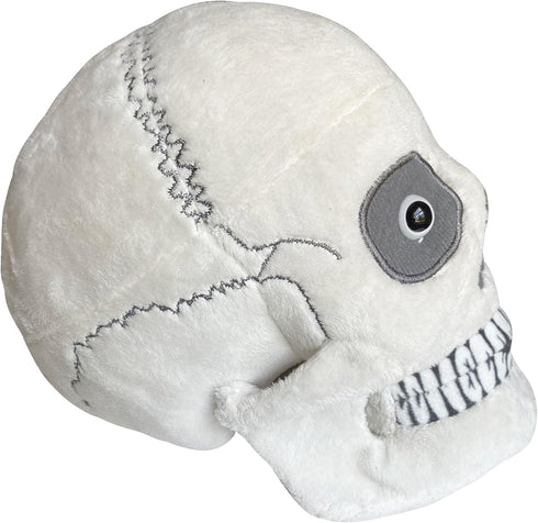 GIANTmicrobes Skull Plush, Anatomical Skull Gift, Halloween Decor, Anatomy Model, Skull Toy