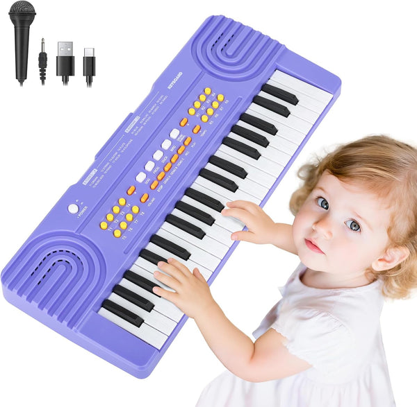 Drmukie Upgraded Piano Keyboard Kids Toy for 4 Year Old Girl Birthday Gift