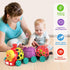 MOONTOY Baby Cars Toys for Babies 6-12 Months - Infant Toys Train, Soft Cars Ball Rattle, Musical Toddler Push Truck