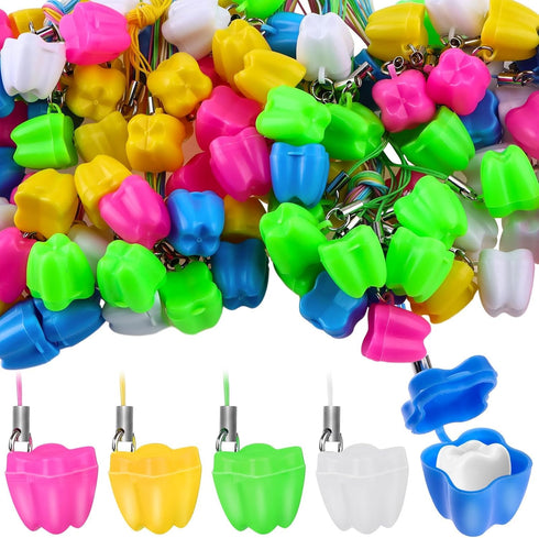 Haomian 200-Piece Tooth Saver Necklaces Tooth Necklace Little Box for Lost Teeth Milk