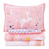 Set 4 Set Set Cloele Pink Crib Bedding for Girls- Piece Unicorns Baby Comforter Bed Includes Crib Skirt Quilt Fitted