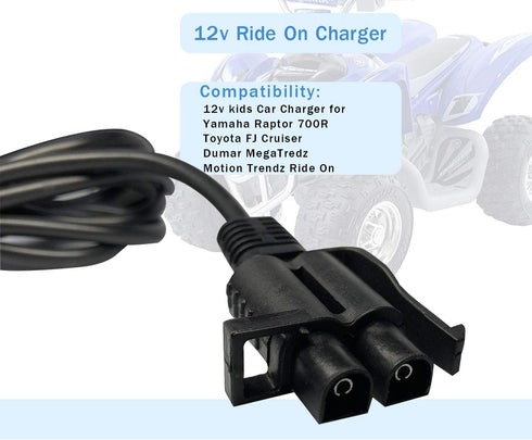 FLHFULIHUA 12 Volt Charger for Kids Ride On Car Toys, Power Supply Adapter for Yamaha Raptor 700R, Toyota FJ Cruiser