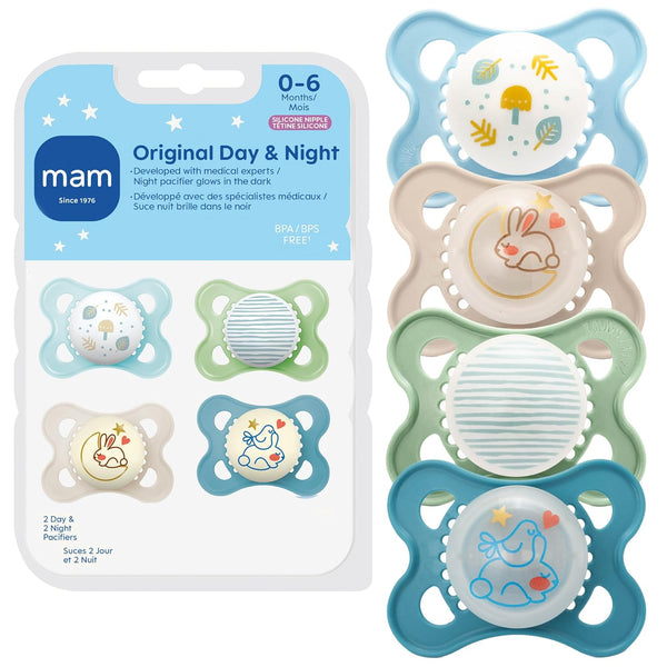 MAM Original Baby Pacifiers 0-6 Months, Binky for Newborn Babies, BPA-Free Skin