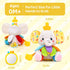 JoySpark Toys 3-6 3 6 9 12 Tummy 0-6 6-12 Baby Toys Months, Musical Stuffed Elephant Toddler Toy for Newborn Infant