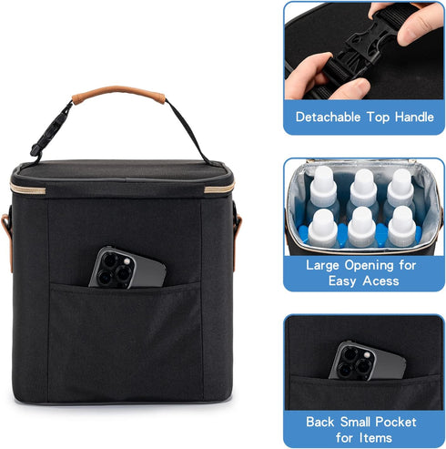 Pack 6 Breastmilk Cooler Bag with Ice Fits Baby Bottles