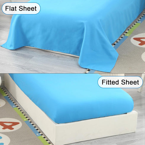 Set 4 Set, Set, Wowelife Car Toddler Bedding for Boys, Pieces Blue Toddler Bed Comforter Standard Toddler Comforter
