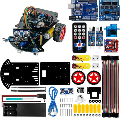 Hosyond Smart Robot Car Kit,2WD Remote Control Car Compatible with Arduino IDE
