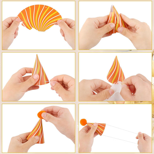 10 PCS Colorful Mini Party Hats for Stuffed Animals Lovely Paper Cone Tiny Birthday Hats for Stuffed Animals Pets Baby