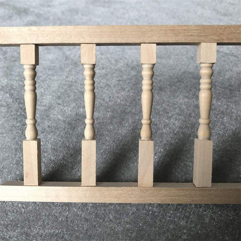 Dollhouse Decoration Accessories, Miniature Fence Handrail 1:12, Cute House Mini Fence, Beige, 2 Pcs
