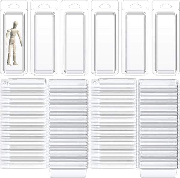 Wesiti 100 Pcs Plastic Blister Clamshell Protective Case for Action Figures, Prevent Scratches PET Protector