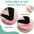 LAUJIA Pink Foldable Baby Bathtub with Cushion & Kneeling Pad, Large Infant Bath Tub with Thermometer & Support Pillow