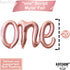 KatchOn Rose Gold One Balloons for 1st Birthday, 20 Inch Foil Balloon Letters, Baby Girls 1st Birthday Decoration