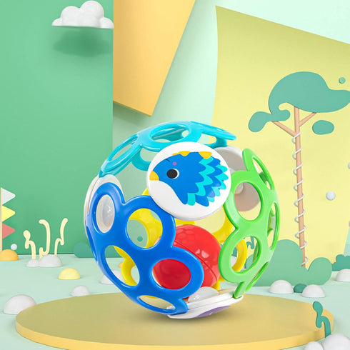 6-12 Months Infant Easy Grip Rattle Ball Toys, Sensory Balls for Newborns to Practice Hand Grip Skills by Auspint