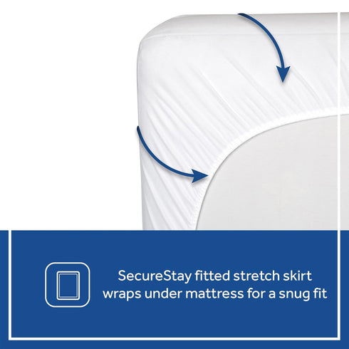 Sealy Baby Cool Comfort Waterproof Fitted Toddler Bed & Baby Crib Mattress Pad Cover, 52" x 28"
