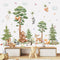 wondever Large Woodland Animal Tree Wall Stickers Forest Animals Bear Deer Dandelion