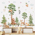 wondever Large Woodland Animal Tree Wall Stickers Forest Animals Bear Deer Dandelion