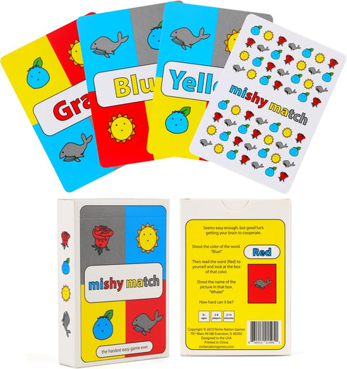 Mishy Match - The Hardest Easy Game Ever, Mensa Award Winning Hilarious Party Game for Adults and Families
