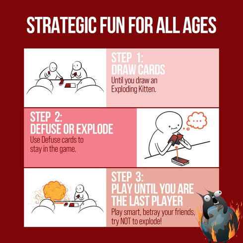 Exploding Kittens Original Edition - Hilarious Family Game Night Card Game for Ages 7+