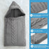 Zhanmai Winter Gray Knit Sleeping Bag Blanket with Hat & Mittens