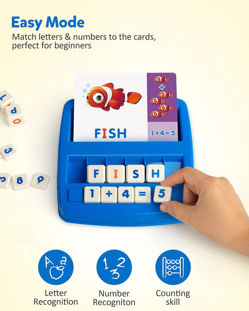 Coogam Matching Letter Game, Alphabet Spelling Flash Cards, Montessori Early Learning Educational Gift for Kids