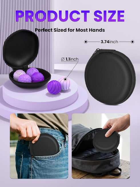 6PCS Silicone Magnetic Fidget Balls for Adults - Stress Relief Sensory Toys for Anxiety & ADHD, Quiet Office Desk Toys