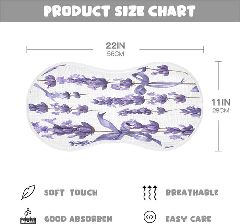 YEGAME Set 1 11 22 Inch Muslin Baby Burp Cloths of - Lavender Super Absorbent Cotton Burping Rags Soft Baby Washcloths