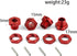 17mm Wheel Hex 4pcs Wheel Nut 4pcs Aluminum Alloy w/Pins for ARRMA Typhon 6S Mojave Upgrades Parts (Red)