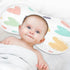 YETTASBIN Love Heart Muslin Baby Burp Cloth, Super Soft Absorbent Cotton Burp Rag Baby Bibs Feeding Cloth for Newborn