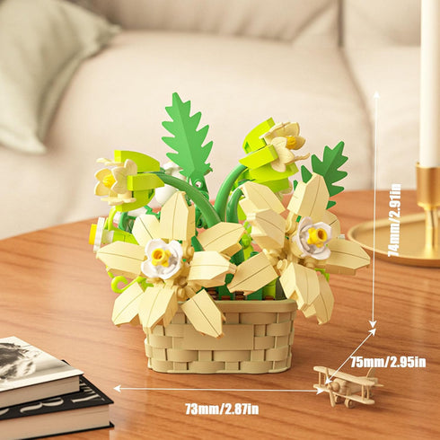 Vilbocr Set,Flower 6+ 181Pcs) Mini Flowers Building Block Blocks Toys,Plants and Succulent Toys,Building Block