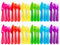 Kids Plastic Dinnerware Set of 36, Multi Color Flatware (Spoons, Forks, Knives), Reusable, BPA-Free, Dishwasher Safe