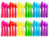 Kids Plastic Dinnerware Set of 36, Multi Color Flatware (Spoons, Forks, Knives), Reusable, BPA-Free, Dishwasher Safe
