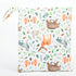 Baby Wet Dry Bag Reusable Cloth Diaper Nappy with Two Zippered Pockets (Watercolour Animals)