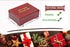 Mahogany Wooden Gift Box Case Holder with Luxury 24k Gold Plated Waterproof Playing Cards, 1 Deck for Poker