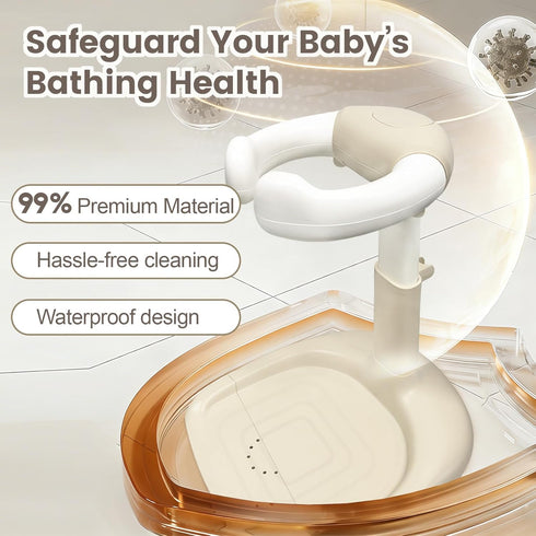 2-in-1 10 6-36 Baby Shower Stand with Support, Sitting & Standing Baby Bath Stand with Anti-Slip Base, Levels