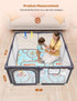47"x47" 6-12 Dripex Baby Playpen with Mat Small Play Yard for Babies Months, Breathable Mesh & Waterproof Non-Slip Pad