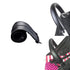 Universal Stroller Handlebar Cover, PU Leather Armrest Sleeve for Baby Strollers, Dustproof Protective Grip, Black