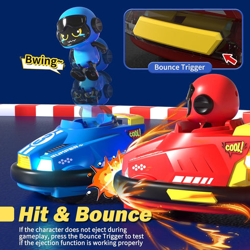 Set 2 360Rotating|Christmas 3 4 5 bessome Cute Cartoon Remote Control Bumper Car Toy of Players Football Games|Toddlers