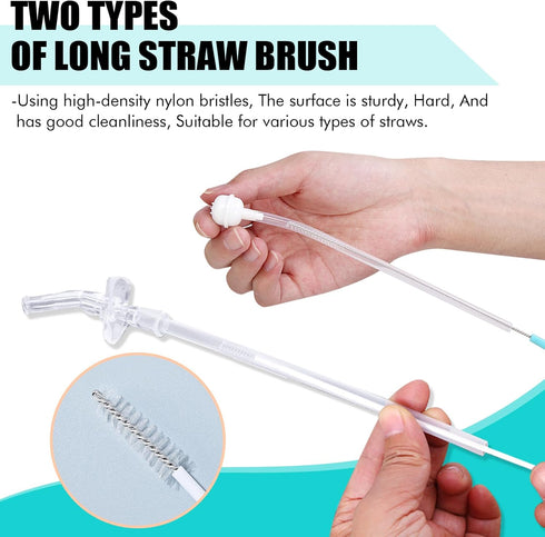 6-Piece Set 2PCS 2PCS Baby Bottle Cleaning Brush Detachable Sponge Bottle Brush, Nylon Milk Bottle Brush, Nipple Brush