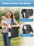 CarryWise Mommy Large Diaper Bag Tote for Women, Crossbody Bag with Waterproof Bult-in Removable Diaper Bag