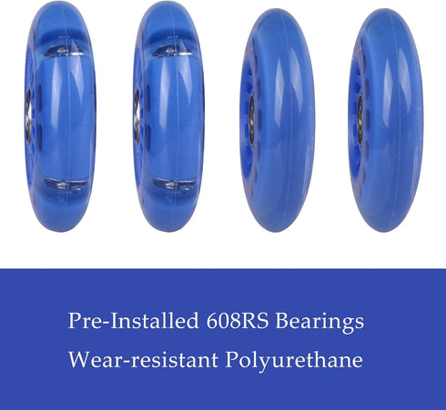 Wiggle Car Polyurethane Replacement Wheels Set for Ride-on Toys (Dark Blue)