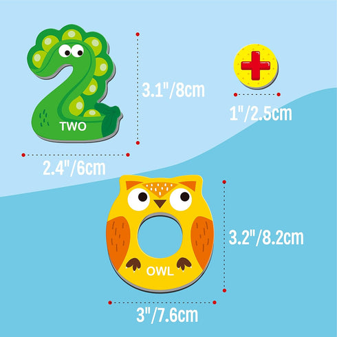 Magnetic Uppercase Letters and Numbers | Educational Learning Tool for Kids, 39 Pieces Magnets