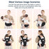 6-in-1 Baby Carrier with Hip Seat, Baby Carrier Newborn to Toddler, Detachable Hands-Free Infant Carrier, One Size Fits
