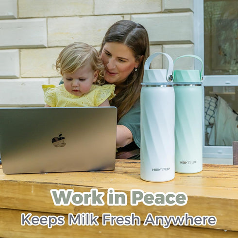 20oz 36+ HEYTRIP Breastmilk Cooler Bottle, Portable Breast Milk Chiller Storage, Stainless Steel Reusable Breastfeeding