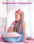 Amazmic Kids Karaoke Microphone with Lights, Birthday Gift for Girls and Boys Age 3-8 (Light Pink)